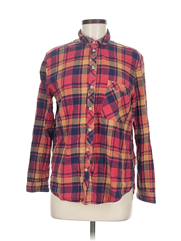 Pre-owned Bdg Long Sleeve Button Down Shirt In Red