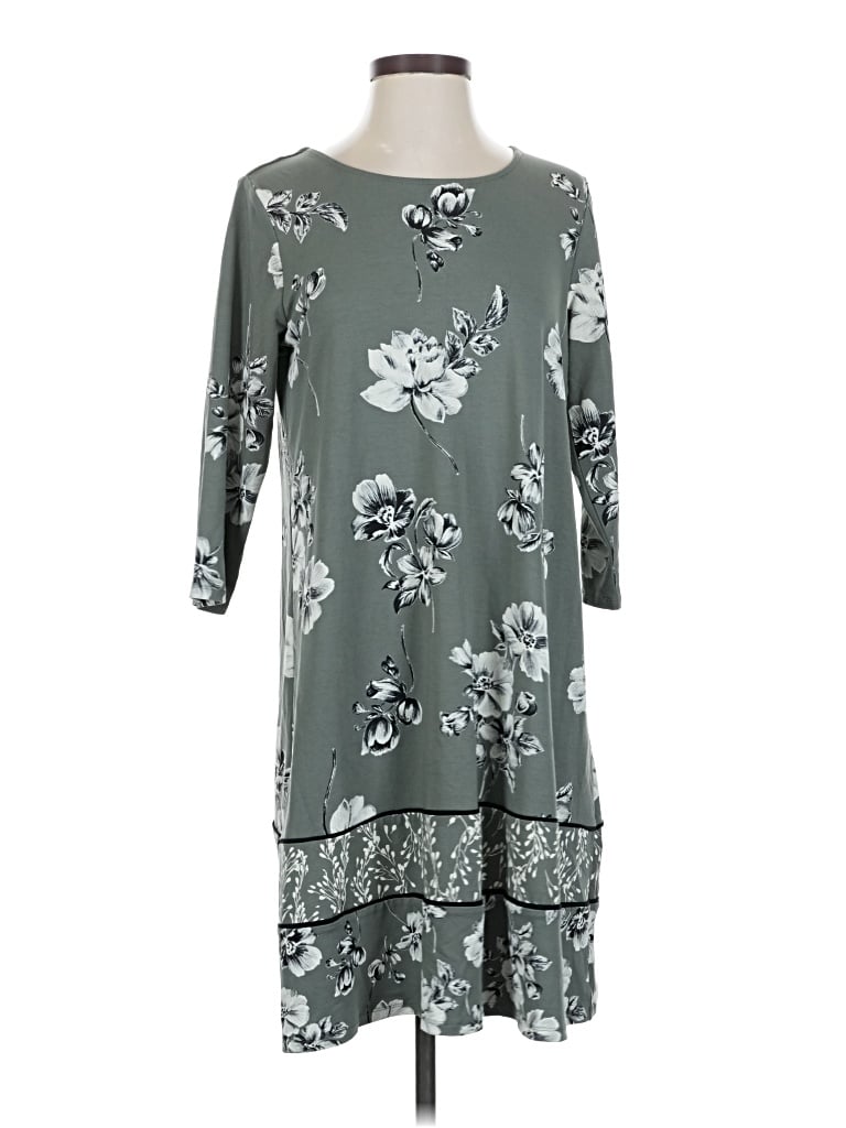 Pre-owned Jjill Casual Dress In Gray