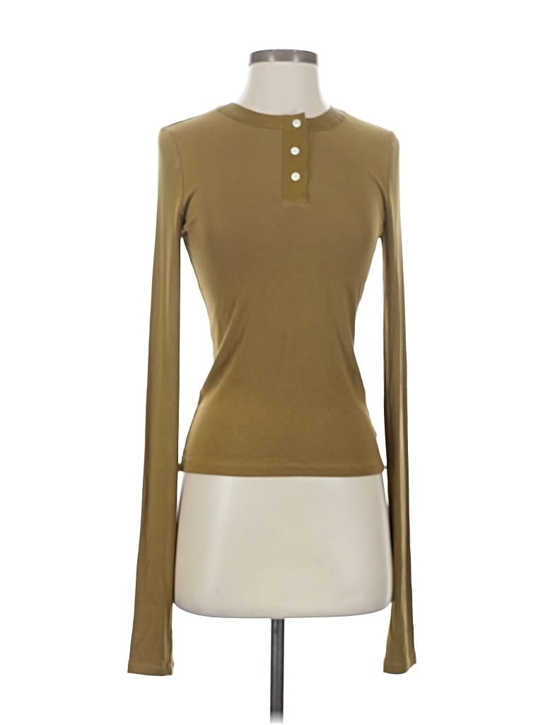 Pre-owned Frame Long Sleeve T-shirt In Brown