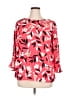 Talbots 100% Polyester Pink 3/4 Sleeve Blouse Size 0X - photo 1