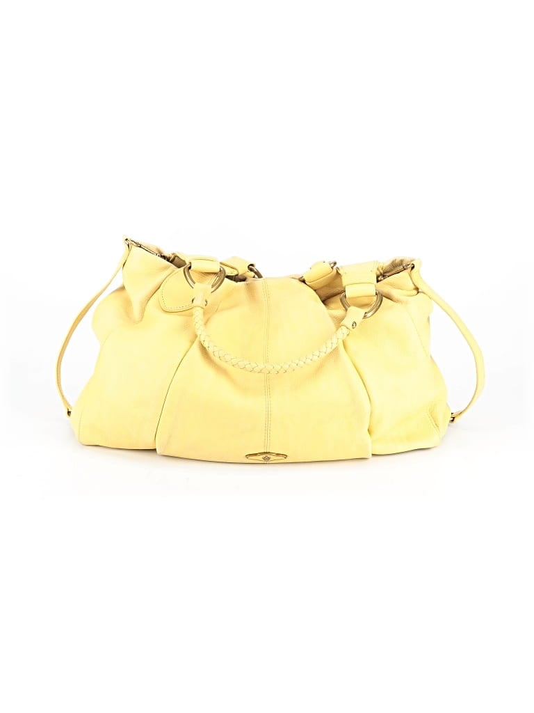 Pre-owned Elliott Lucca Leather Shoulder Bag In Yellow