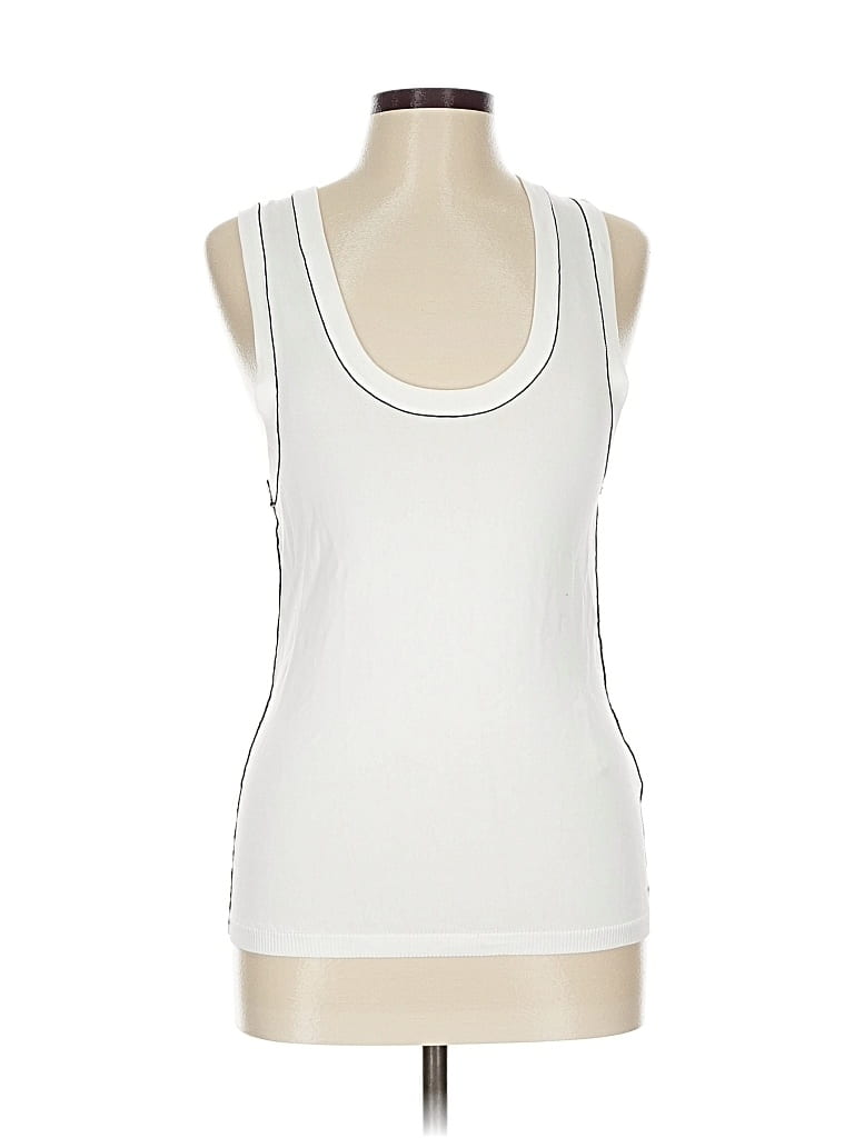 Pre-owned Zara Tank Top White Square Neckline Tops