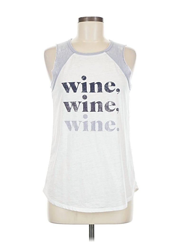 Pre-owned Grayson Threads Tank Top White Halter Neckline Tops