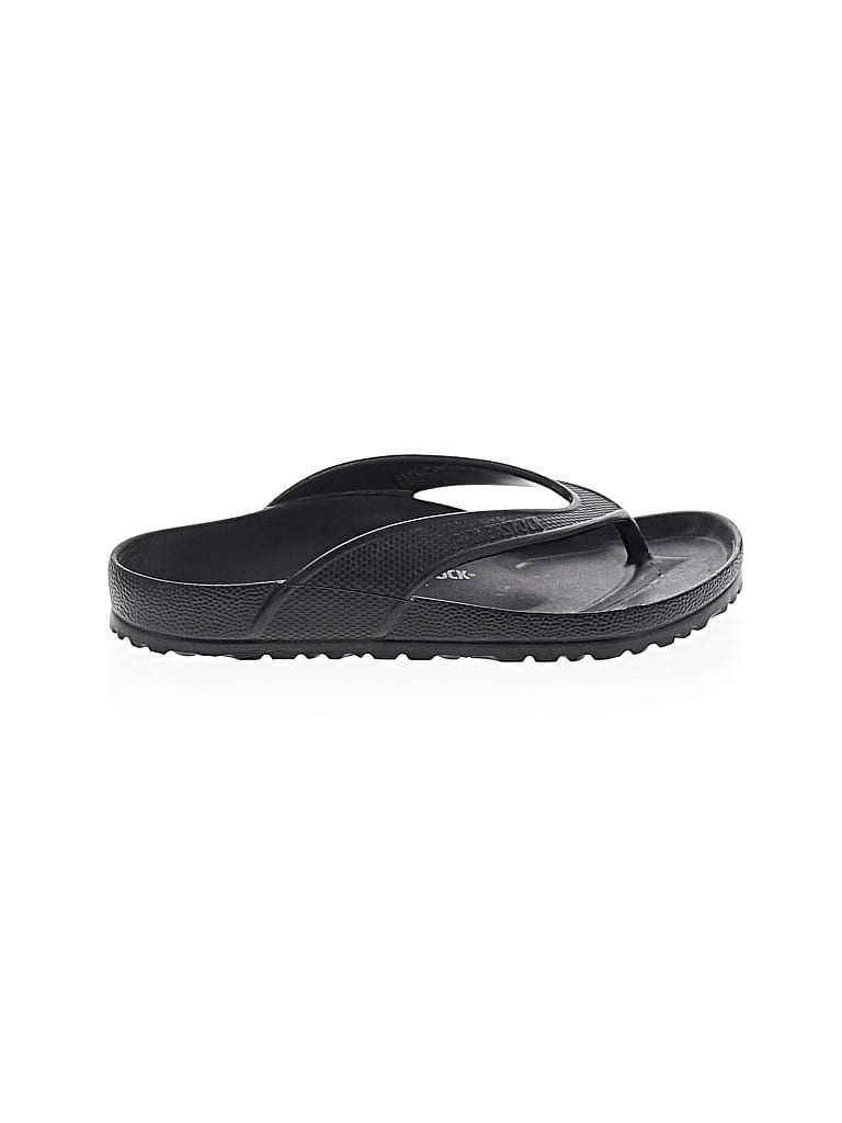 Pre-owned Birkenstock Flip Flops In Black