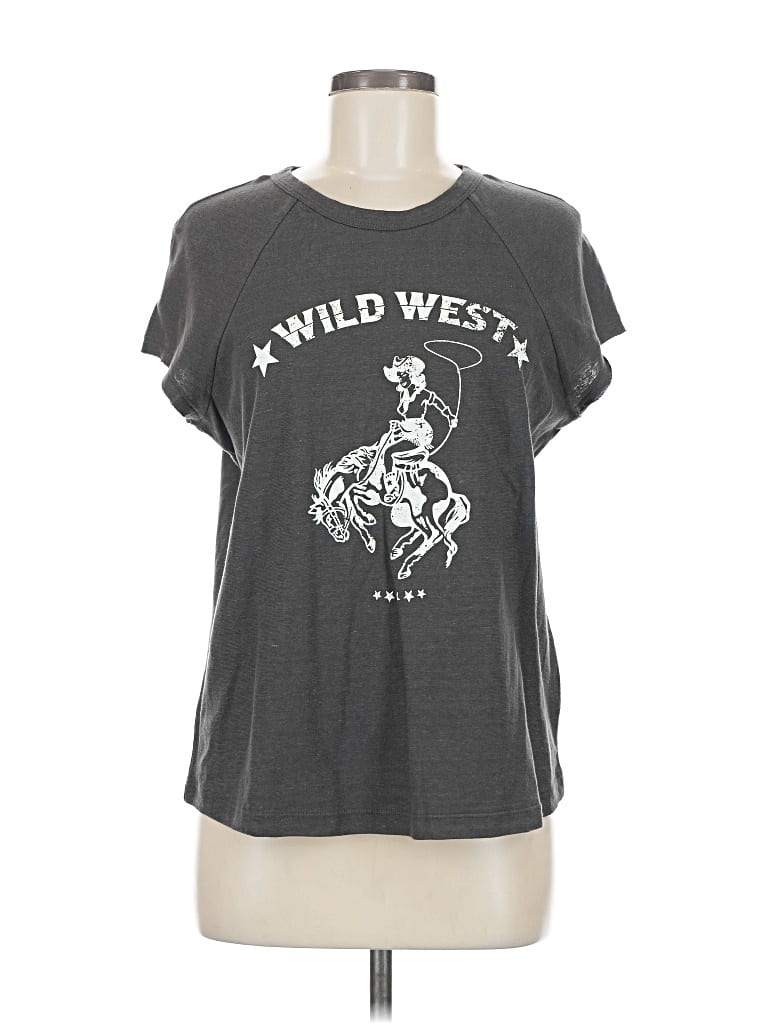 Pre-owned Thread & Supply Short Sleeve T-shirt In Gray