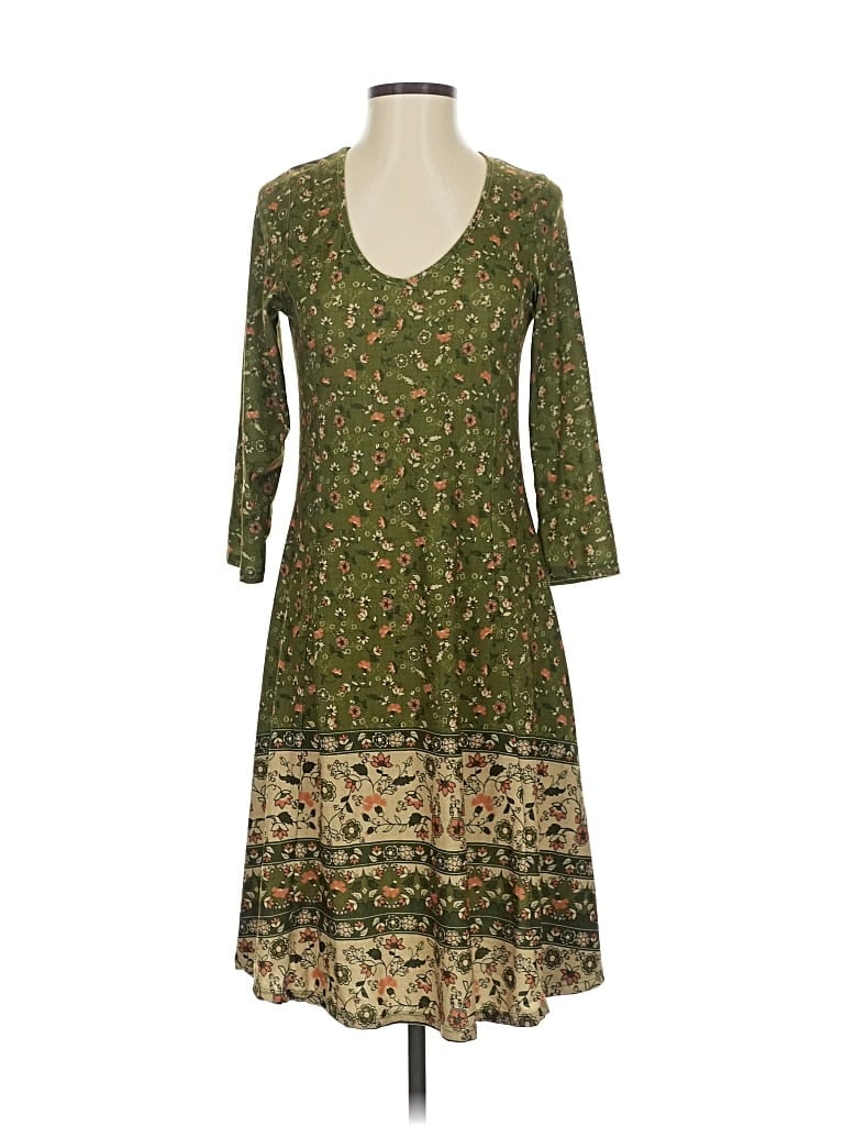 Pre-owned Assorted Brands Casual Dress In Green
