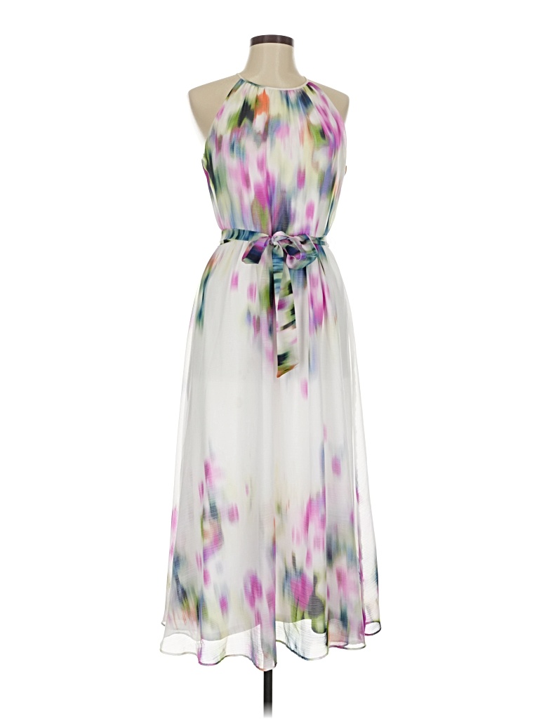 Pre-owned Dkny Cocktail Dress In White