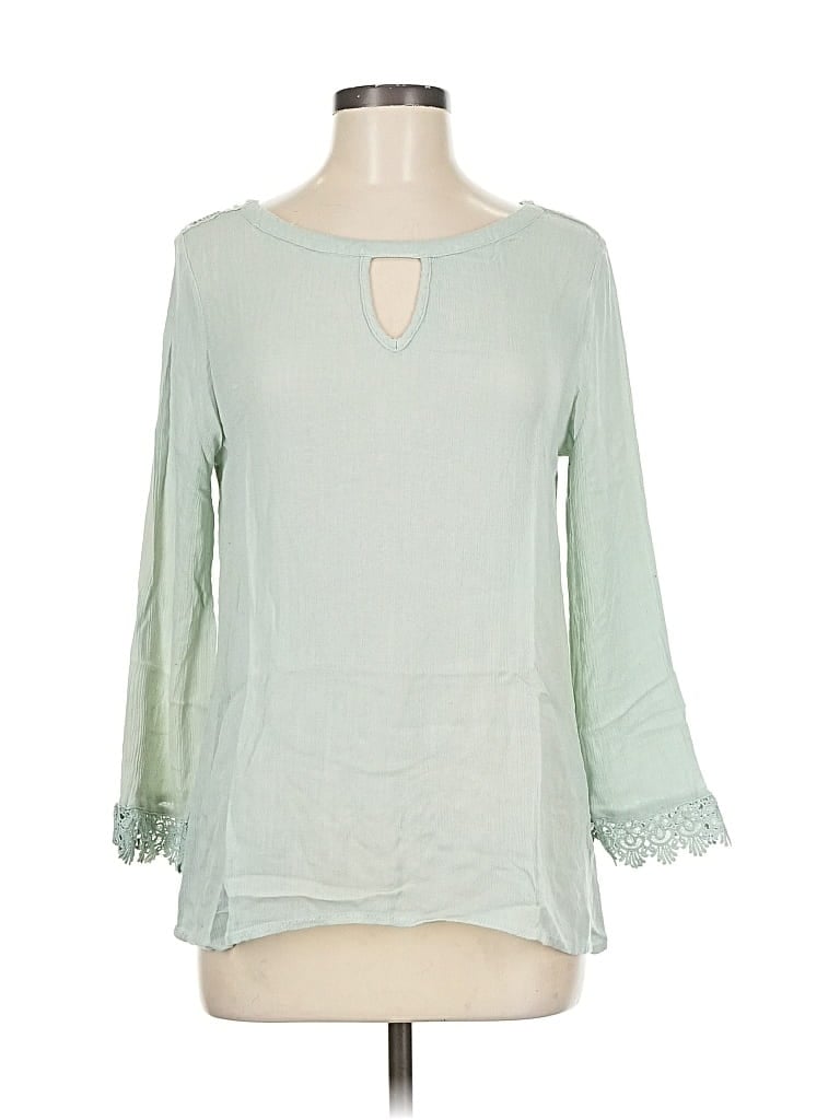 Pre-owned Altar'd State 3/4 Sleeve Blouse In Green