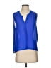 NSF 100% Silk Blue Sleeveless Silk Top Size S - photo 1