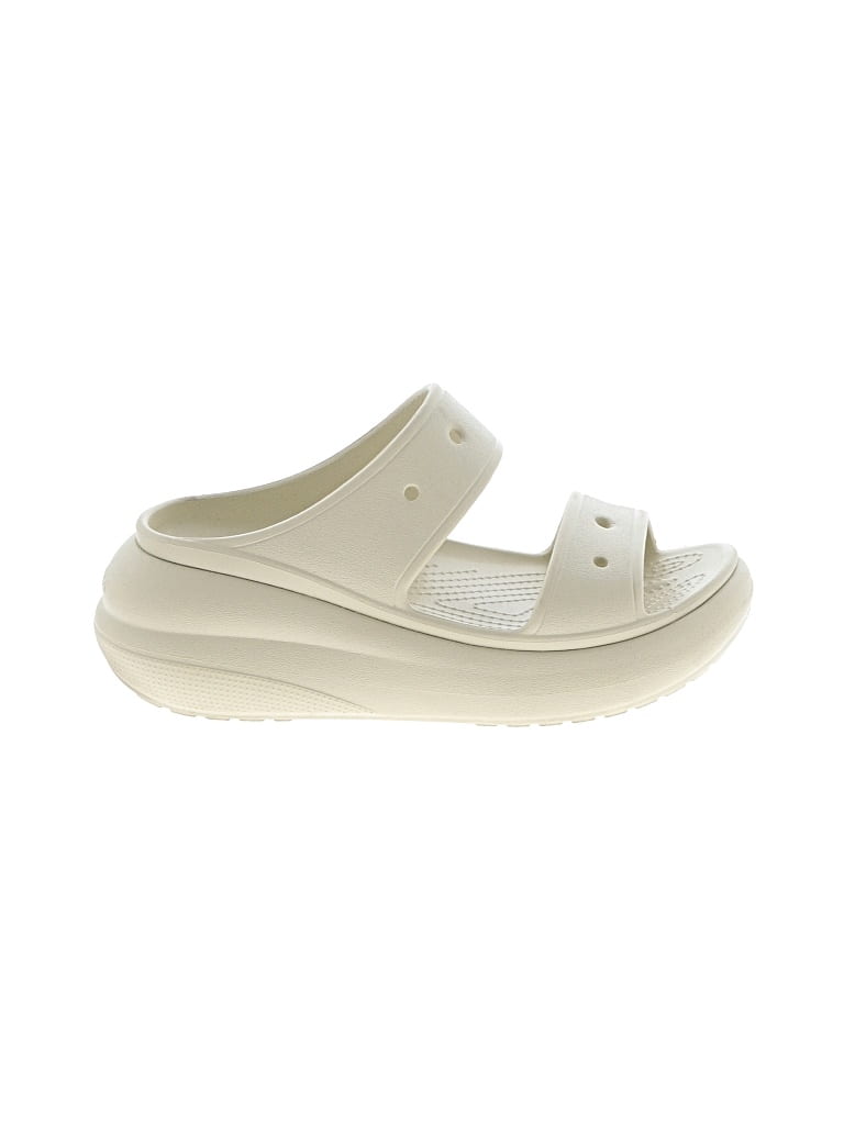 Pre-owned Crocs Sandals In White