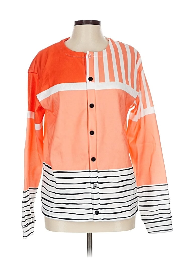 Pre-owned Unbranded Cardigan Sweater In Orange