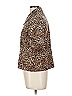 M.H.M. Melissa Harper 100% Polyester Animal Print Brown Short Sleeve Blouse Size 10 - photo 5