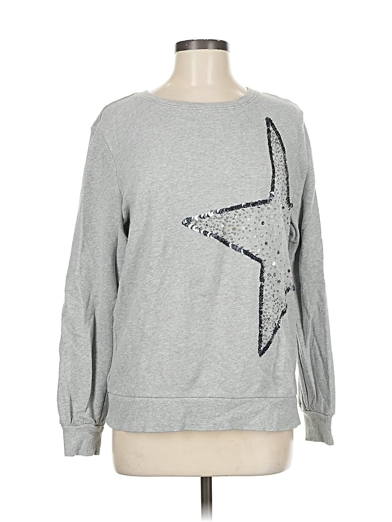 Pre-owned Ann Taylor Loft Sweatshirt In Gray