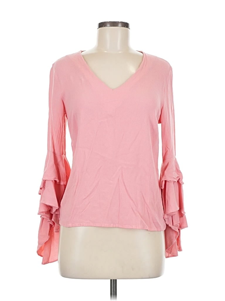 Pre-owned Chelsea28 Long Sleeve Blouse In Pink