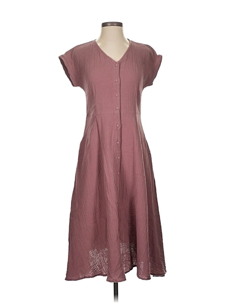 Pre-owned Assorted Brands Casual Dress In Burgundy