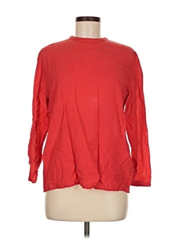 Giorgio Armani Long Sleeve Silk Top (view 1)