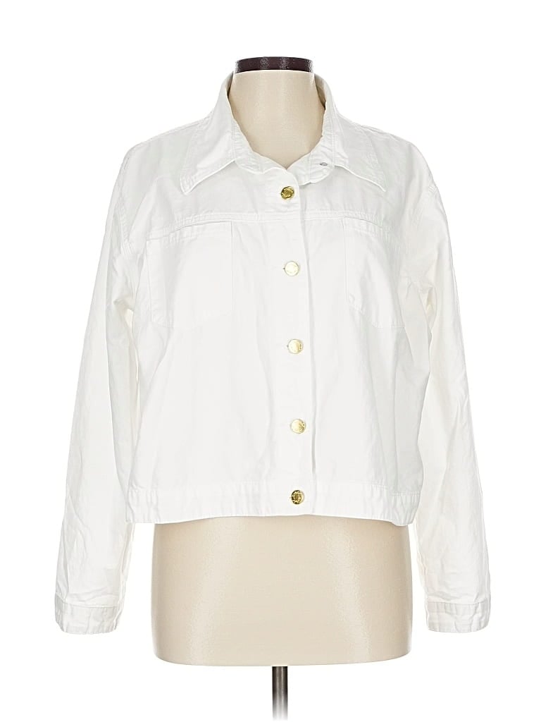 Pre-owned Mud Pie Jacket In White