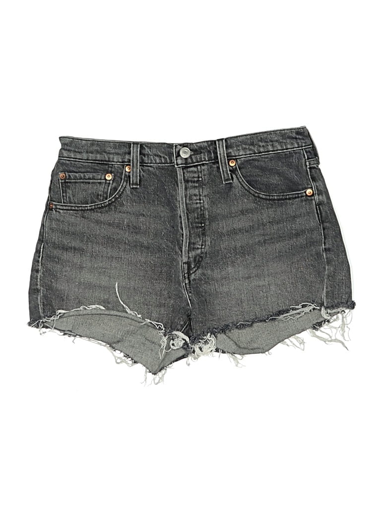 Pre-owned Levi's Denim Shorts In Gray