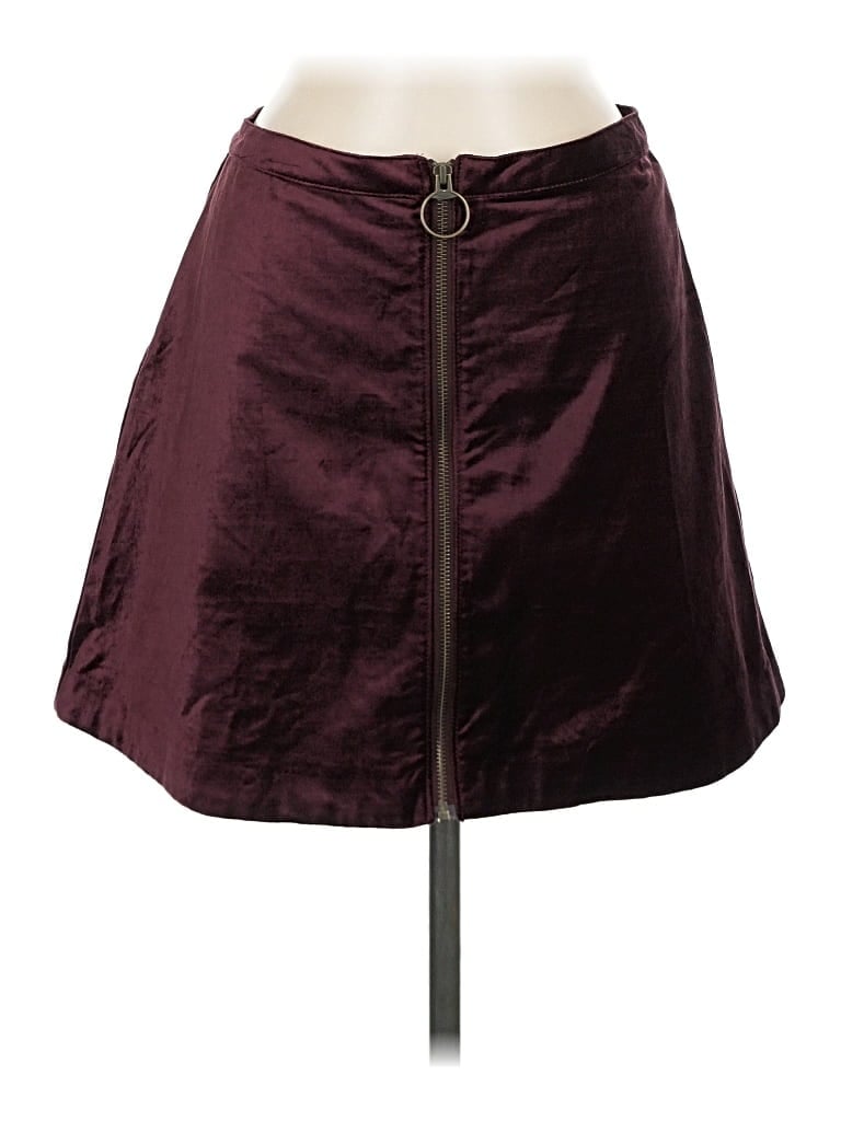 Pre-owned Free People Casual Skirt In Burgundy