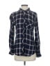 Rails 100% Rayon Plaid Blue Long Sleeve Button-Down Shirt Size S - photo 1