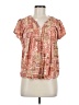 Caffe 100% Rayon Orange Short Sleeve Henley Size M - photo 1