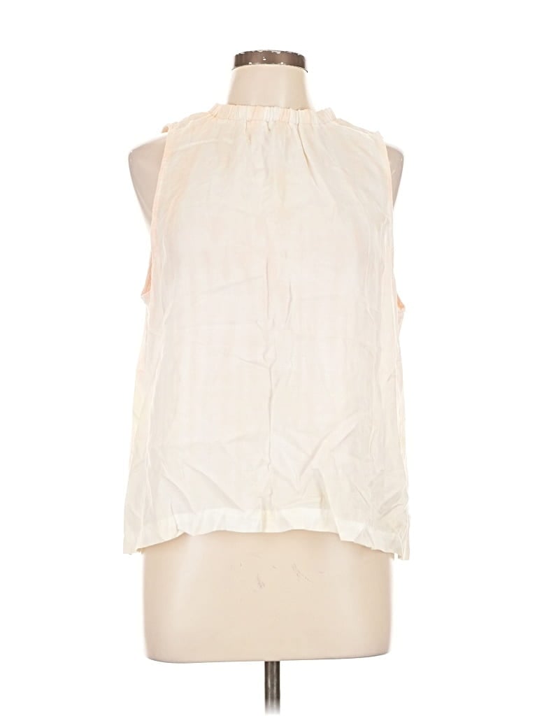 Pre-owned Cloth & Stone Sleeveless Blouse In White