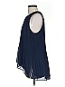 Zara Basic 100% Polyester Blue Sleeveless Blouse Size S - photo 5