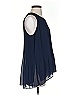 Zara Basic 100% Polyester Blue Sleeveless Blouse Size S - photo 4