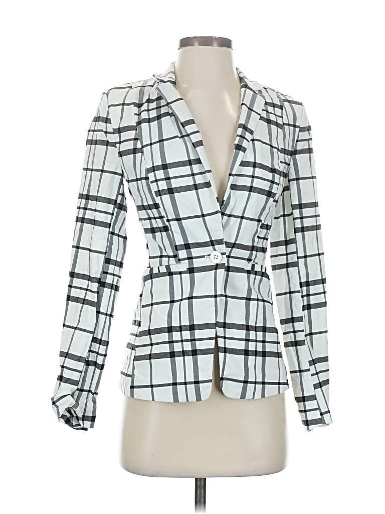 Pre-owned New York And Company Blazer Jacket In White