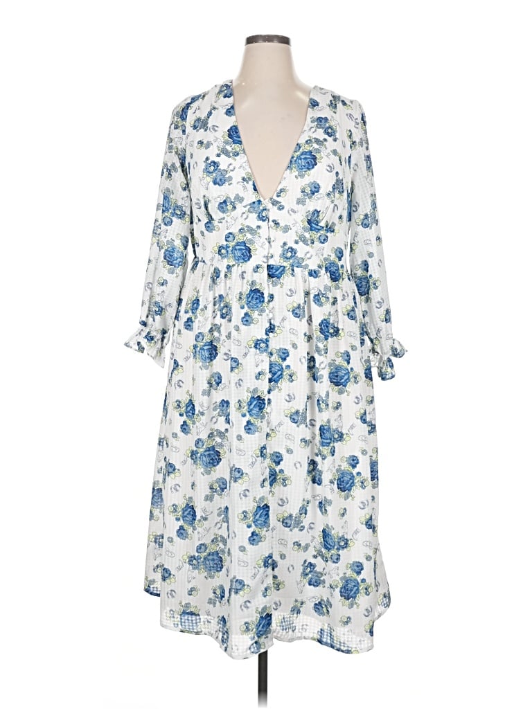 Pre-owned Modcloth Casual Dress In Blue