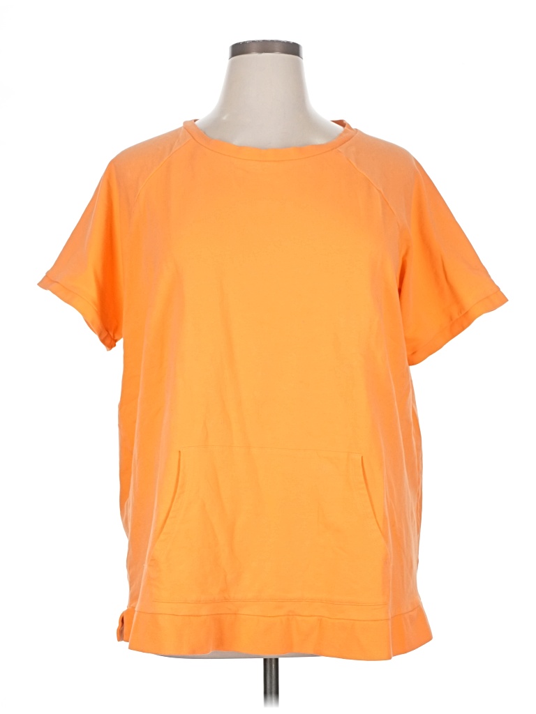 Pre-owned Belle By Kim Gravel Short Sleeve T-shirt In Orange