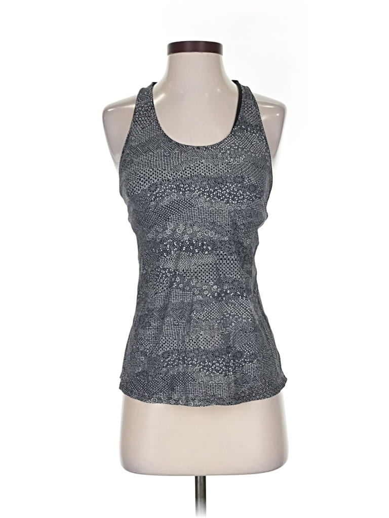 Pre-owned Lululemon Athletica Tank Top Gray Halter Neckline Tops
