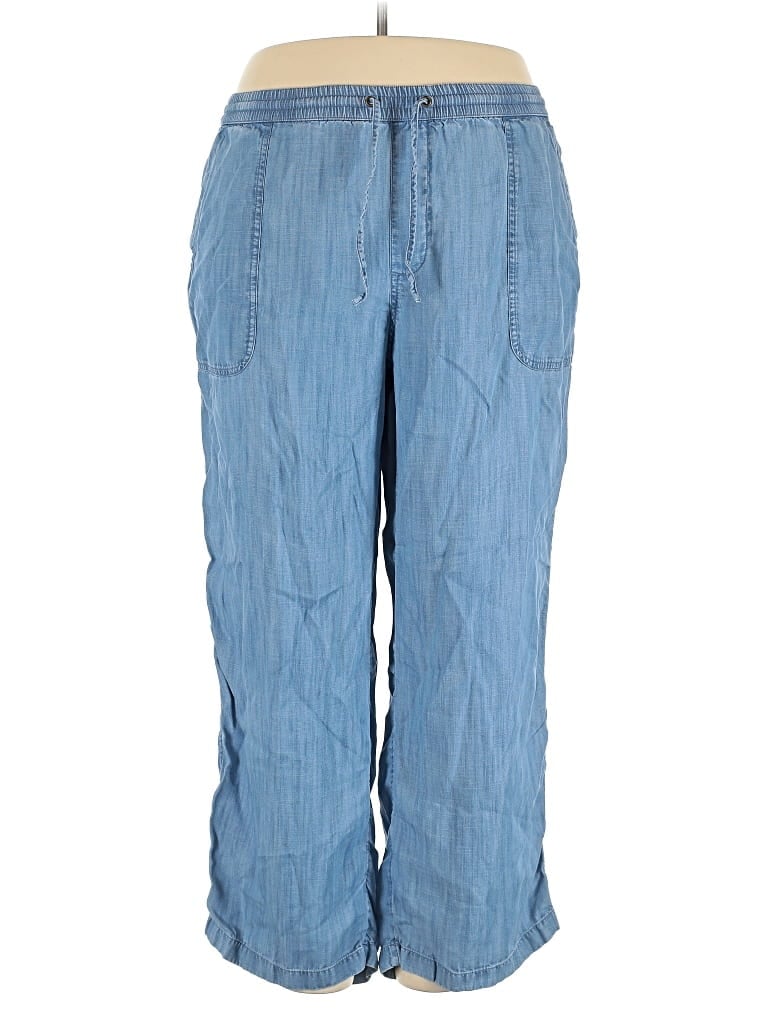 Pre-owned Lands' End Casual Pants In Blue
