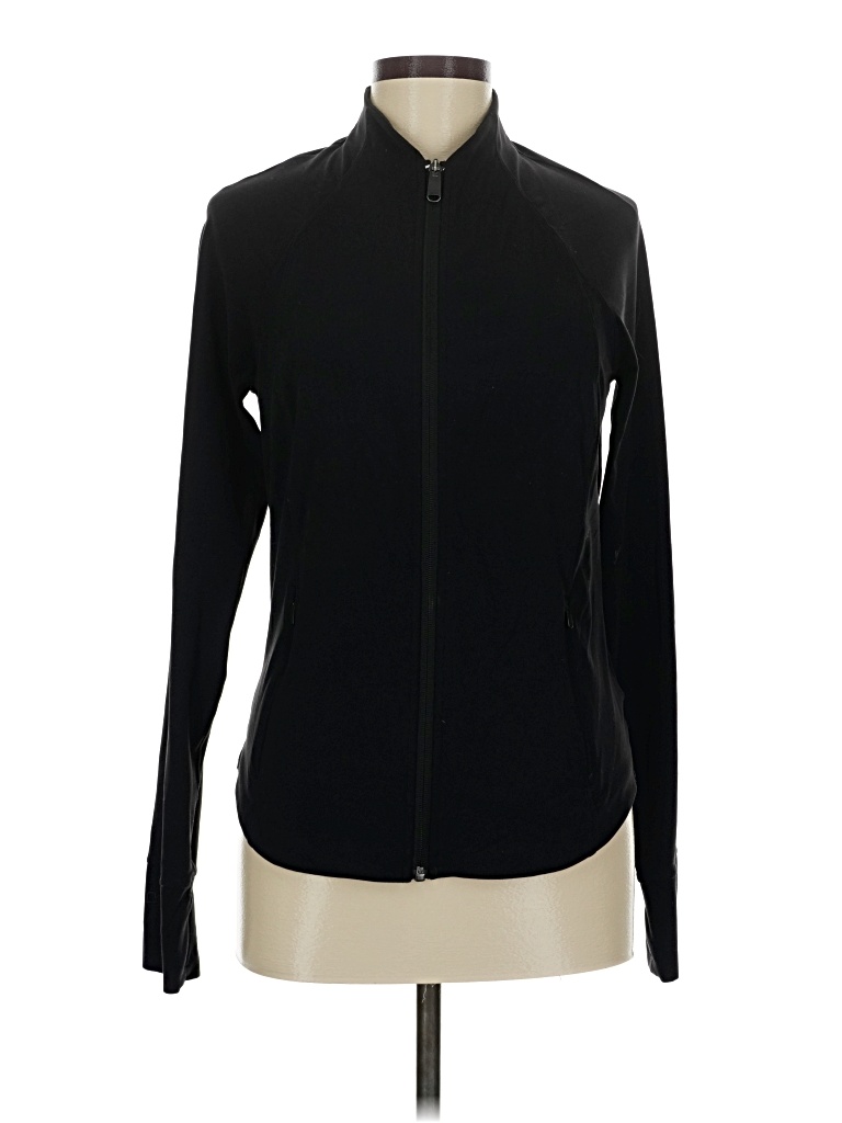 Pre-owned Athleta Cardigan Sweater In Black