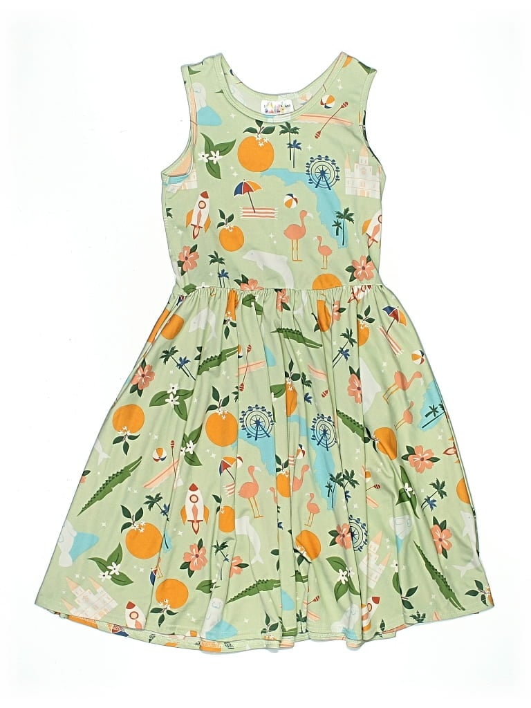 Pre-owned Dot Dot Smile Kids' Dress In Green