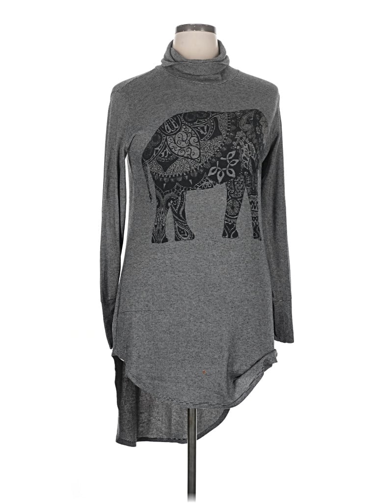 Pre-owned Go Couture Casual Dress In Gray