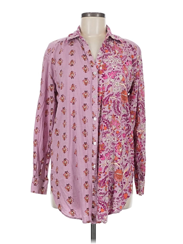 Pre-owned Knox Rose Long Sleeve Polo Shirt In Pink