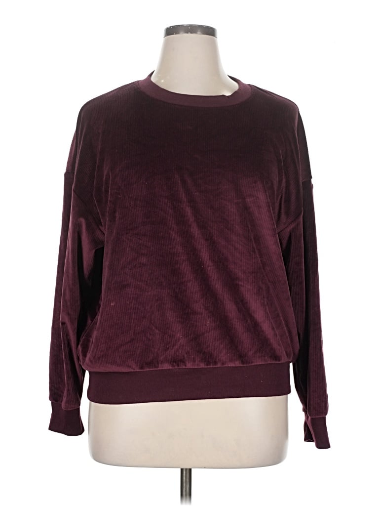 Pre-owned Joyspun Pullover Sweater In Burgundy
