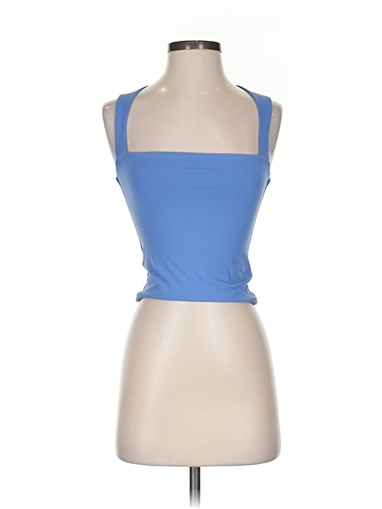 Pre-owned Reoria Sleeveless Top Blue Halter Neckline Tops