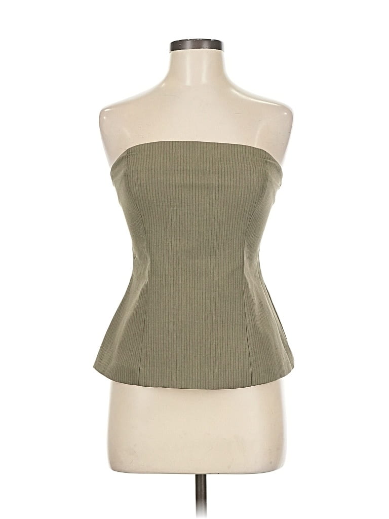 Pre-owned Zara Tube Top Green Strapless Neckline Tops