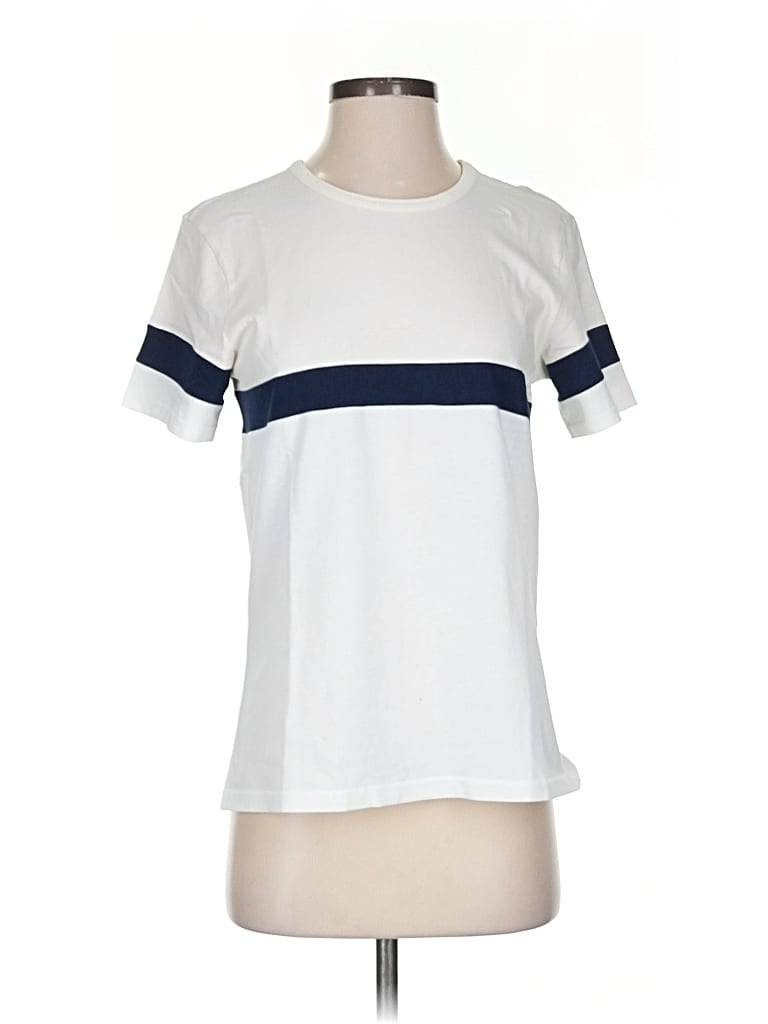 Pre-owned La Ligne Short Sleeve T-shirt In White