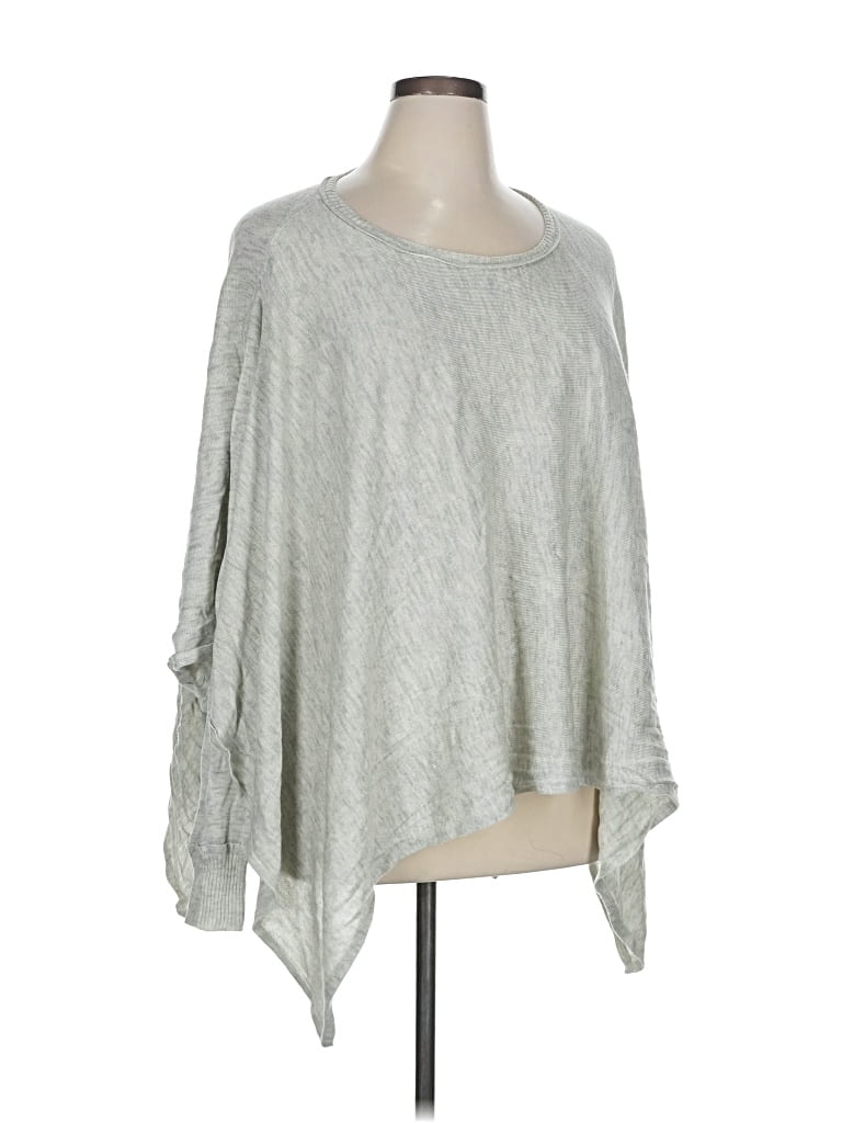 Pre-owned Knox Rose 3/4 Sleeve Top Gray Boatneck Tops