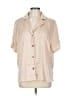 Unbranded 100% Polyester Tan Short Sleeve Blouse Size L - photo 1
