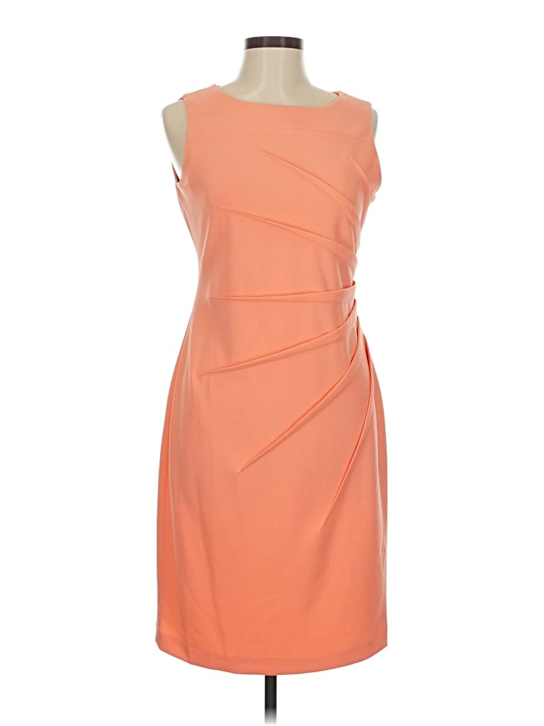 Pre-owned Calvin Klein Cocktail Dress In Orange