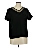 Shein 100% Polyester Black Short Sleeve Top Size M - photo 1