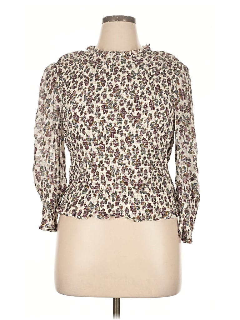 Pre-owned Veronica Beard 3/4 Sleeve Blouse In White