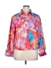 Unbranded 100% Polyester Floral Pink Orange 3/4 Sleeve Blouse Size XL (estimated) - photo 1
