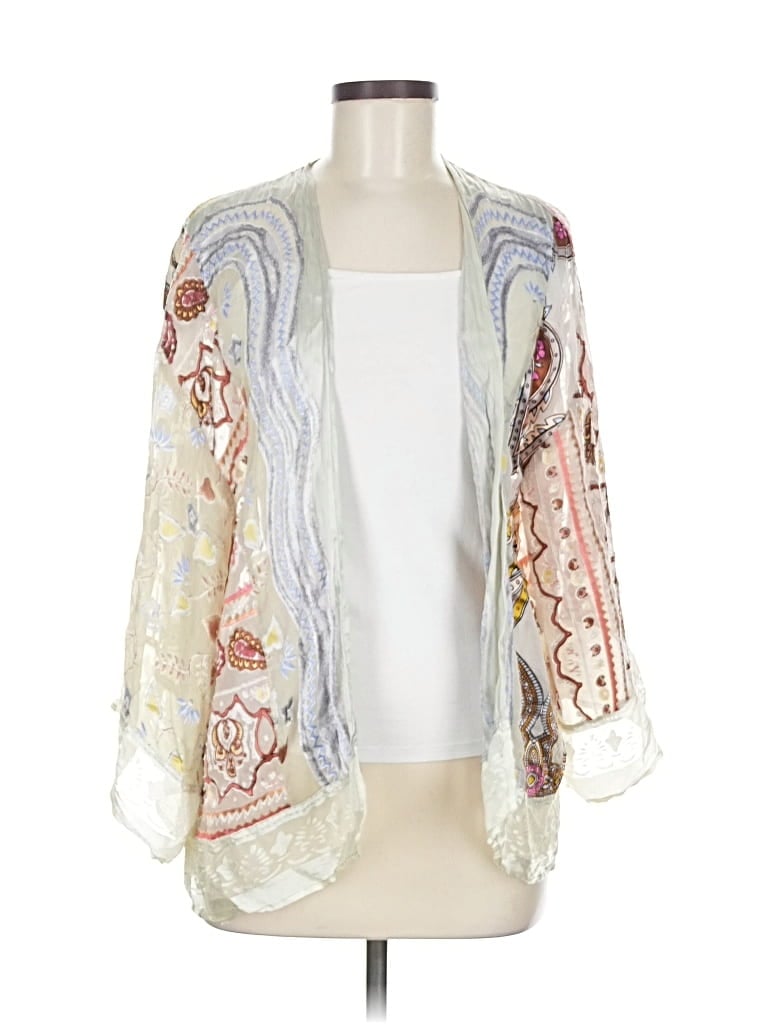 Pre-owned Floreat Kimono In White
