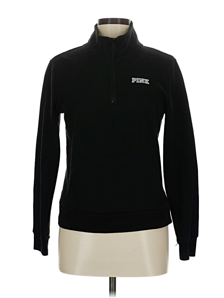 Pre-owned Victoria's Secret Pink Pullover Sweater In Black