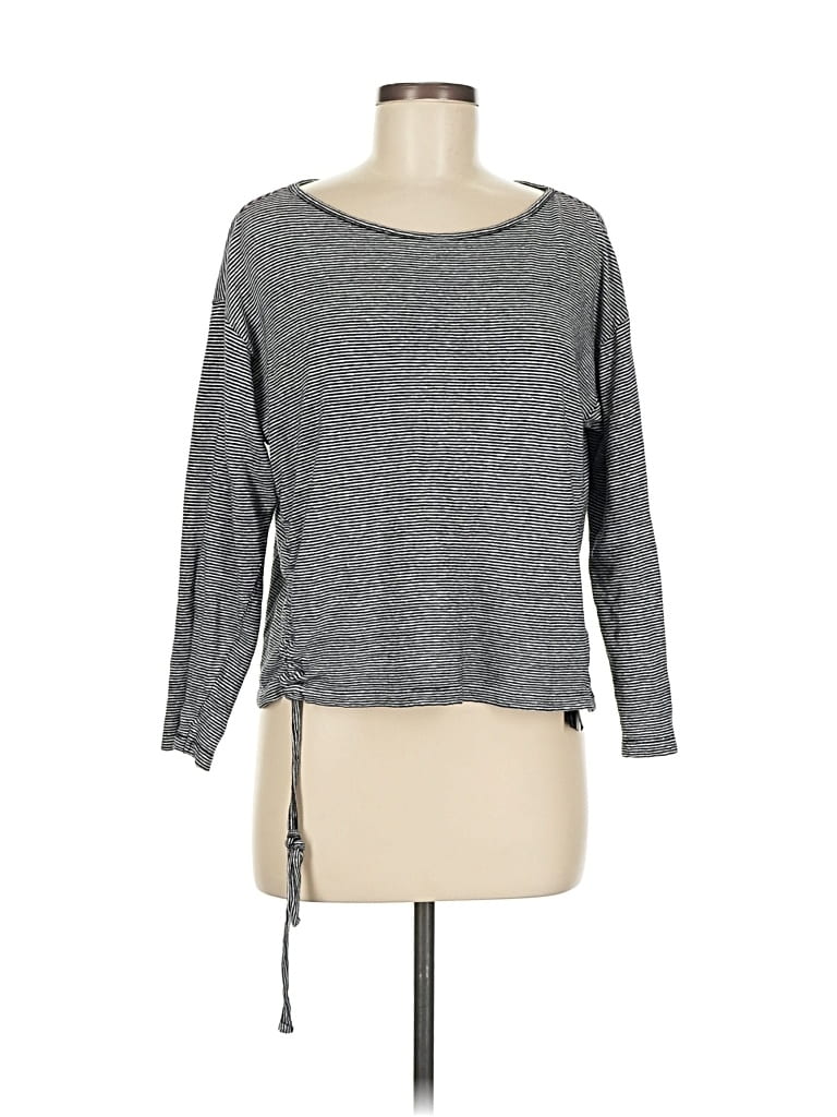 Pre-owned Allsaints Long Sleeve Top Gray Boatneck Tops